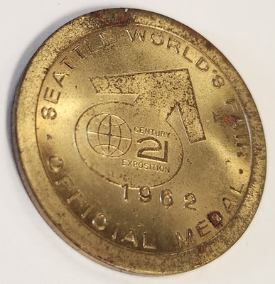Seattle, WA 1962 World s Fair Century 21 Expo Space Needle Medallion