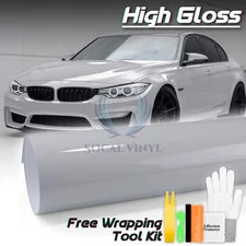 High Gloss Storm Gray Glossy Car Vinyl Wrap Sticker Decal Sheet Film Air Release