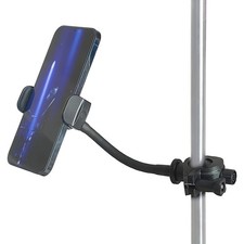 Mic Stand Phone Holder 360 Flexible Mount for Microphone, Medium, Black