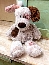 Mary Meyer Marshmallow Puppy Plush 14" Cream Brown Floppy Dog Soft Toy