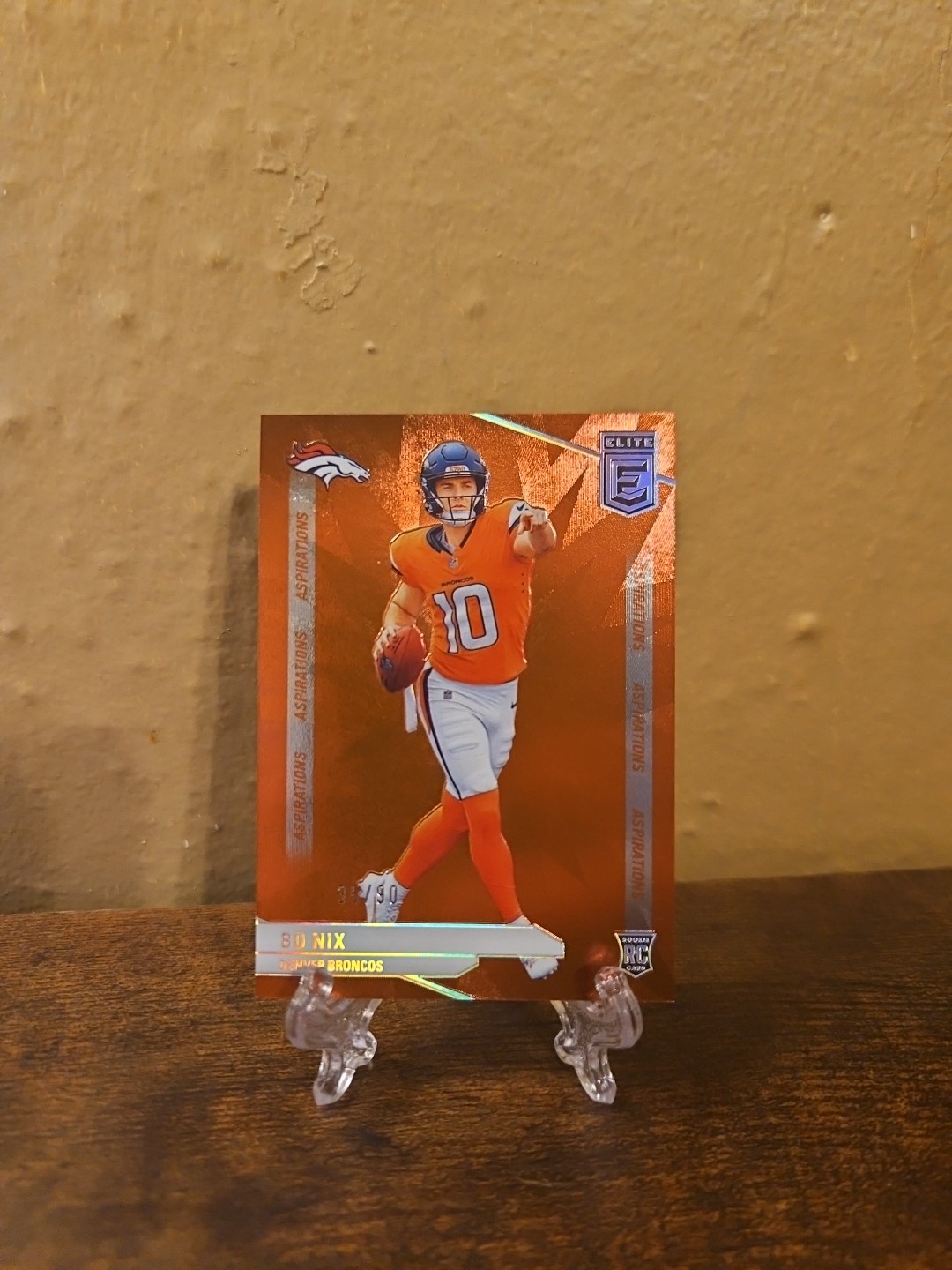 2024 Panini Donruss Elite Bo Nix Aspirations Red SP Rookie Card /90 #175