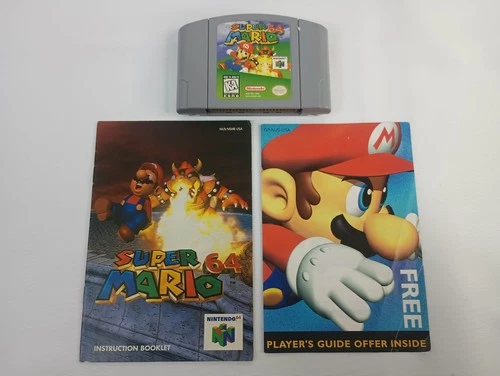 Super Mario 64 Nintendo 64 N64 Authentic Cartridge with Manual + Player offer