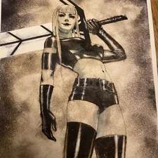 Magik Magick Of New Mutants  Original Art Commission By Aaron Campbell 11x14