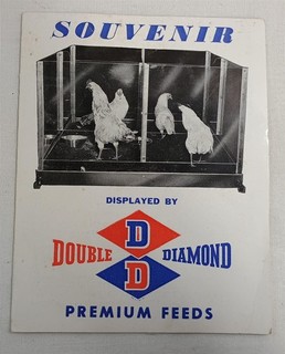 Vintage Double Diamond Premium Feeds Brochure Wingless Chickens Dailey Mills