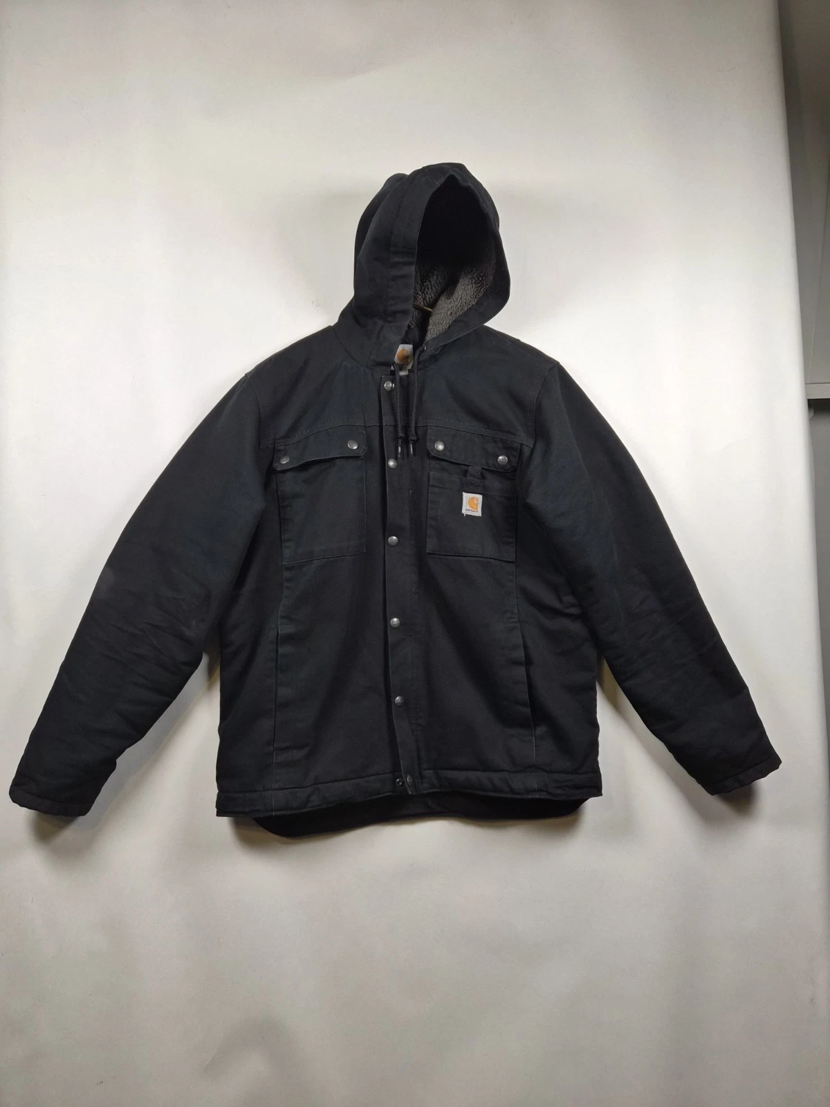 Carhartt Bartlett Jacket Men M Black Washed Duck Sherpa Lined Hooded Coat
Opens in a new window or t