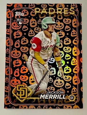 2024 Topps Update Jackson Merrill RC Jack O Lantern #US210 FOIL SP Pumpkins  24