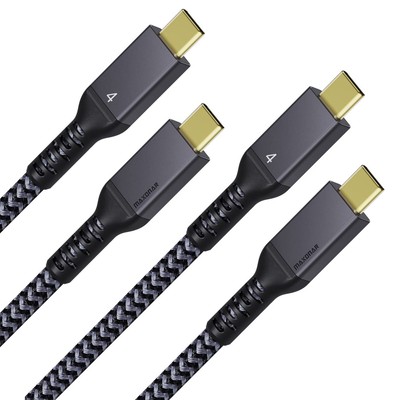 Maxonar 2-Pack Thunderbolt 4 Cable 3.3ft 40Gbps 240W iPhone MacBook SSD Monitor