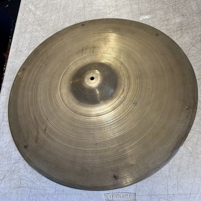 1950s Zildjian Large stamp 22  Sizzle Ride Cymbal 1954-57 2695 g original rivets