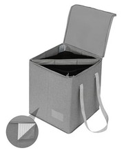 Clothes Hanger Organizer Bag-Rigid Hanger Storage Height 17inch Gray