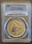 1887 Morgan Silver Dollar $1 PCGS Genuine Cleaned-UNC Detail Silver Coin