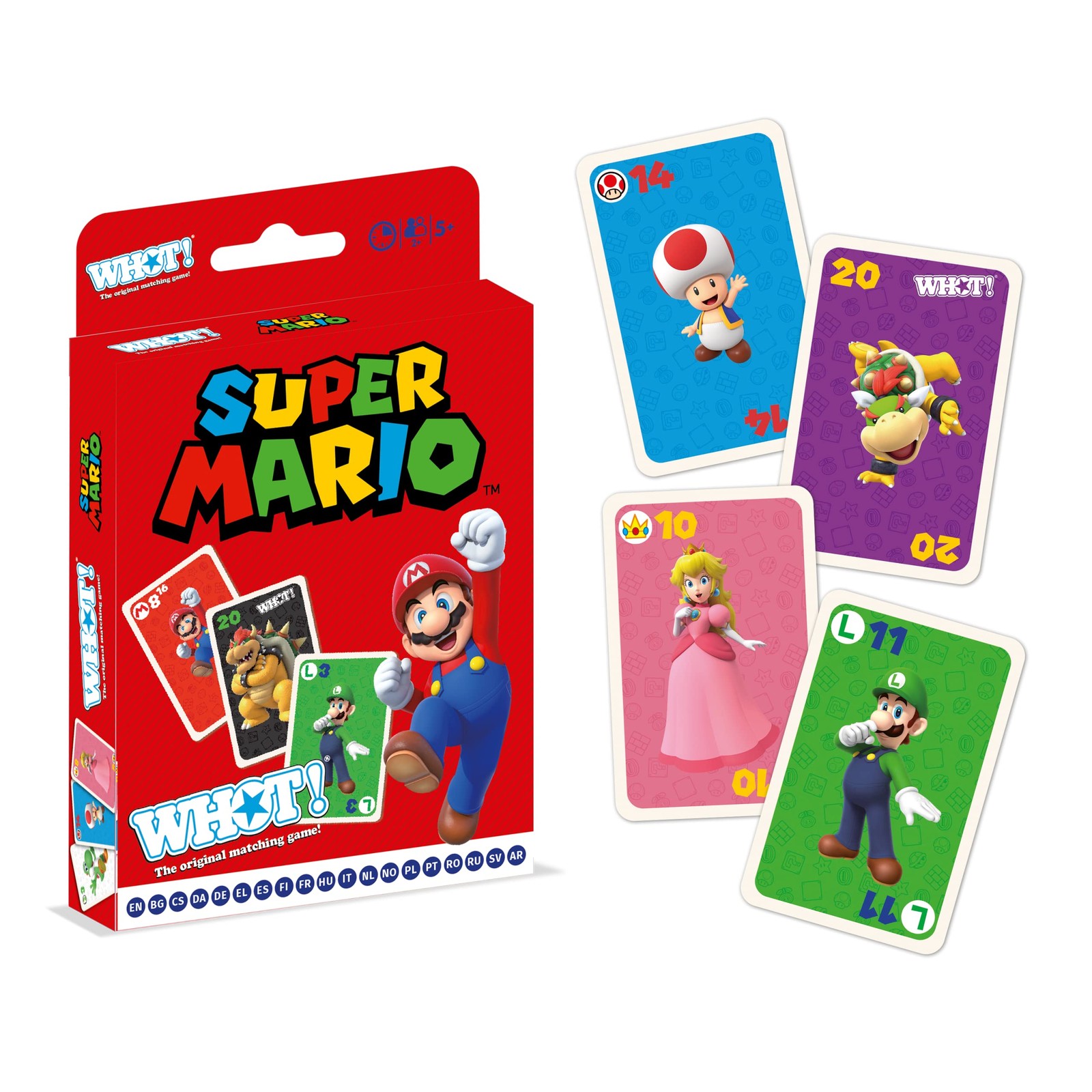 Winning Moves Super Mario WHOT! Card Game English Edition   Family Card Game for