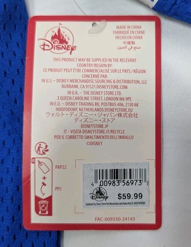 NEU Walt Disney World Fußball Trikot Erwachsene XXL 2XL blau Mickey Mouse Mesh Parks - Bild 12 von 13