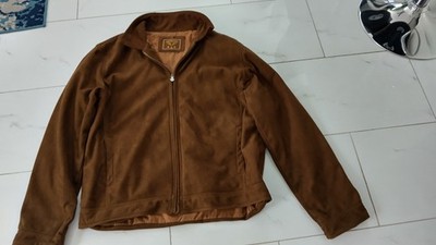Reportage REA Men's Brown Faux Suede Jacket XXL Full Zip Casual Coat Vintage...