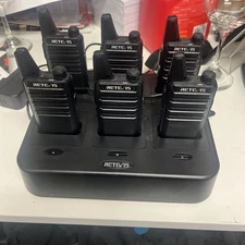 Lot Of 6 Retevis RETC 15 RT22 Two-way UHF Hand Held Mobile Radio Walkie Talkies