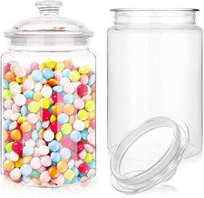 2 Pack 130 oz Candy  Cookie Jar Plastic Jars with Lids, Airtight Candy Jar