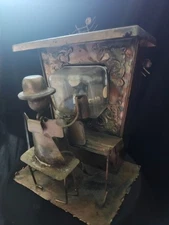 VINTAGE Sankyo Metal Copper Piano Player The Sting Entertainer  Wind-Up Music