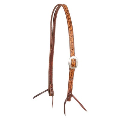 Martin Saddlery Ranahan Weathered Vine Tooled Split Ear Headstall