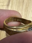 Vintage 18k HGE Mens Gold Ring size 10.5 Crystal RHINESTONES — photo 2