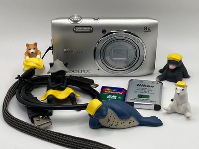 Nikon COOLPIX S3600 20.1MP Digital Camera - Silver English OK