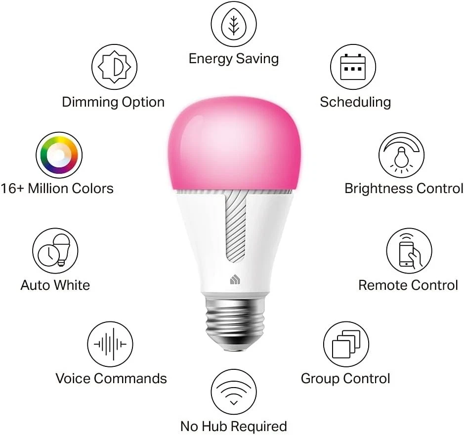Smart LED Light Bulb, 1000 Lumens, 16M Colors, Dimmable, A19 - Image 4 of 4