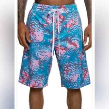Billionaire Boys Club 11" Coral Camo Heavyweight Lined Mesh Shorts Size Small