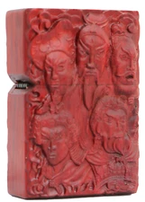 Natural Rosewood Carved 5 General Lighter Box For Zippo Insert Kit(Case Only)