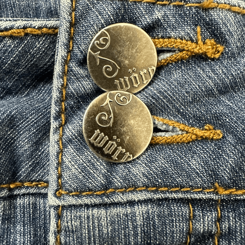 Worn Jeans Women's 14 Wide Leg Denim Cropped Capris Double Button Flap Pockets - 第 5/15 張圖片