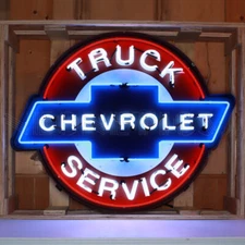 Neonetics 9TRUCK Chevy Truck Service Neon Light Sign Shaped Steel 42" x 33"