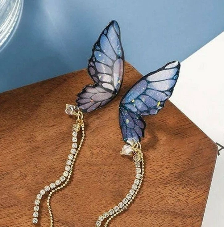 Butterfly statement earrings sale