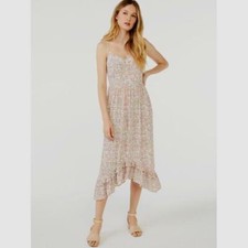 Scoop Women's Midi Sundress with Ruffle Hem, Medium (8-10)