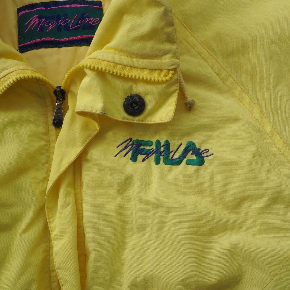 Fila Magic Line Vintage 80s Made in Italy Zip Jacket Yellow/Black