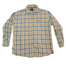 Us Polo Assn Men's Large Shirt Plaid Button Up Short Sleeve 100 Cotton