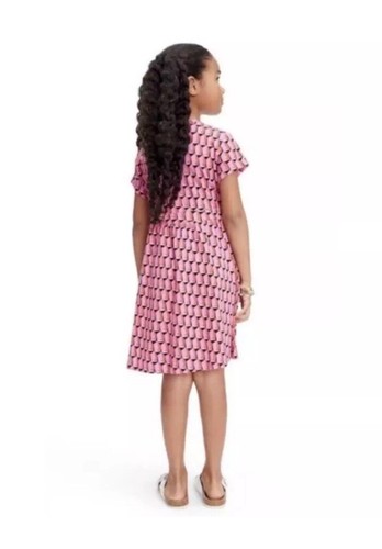 Diane Von Furstenberg x Target Shift Pink Modern Geo Dress Girls Size 14 XL NWT - Picture 2 of 3