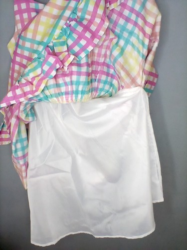 Gingham Sundress Girls Size 10 NEW Colorful Check Lined Summer Dress Classic - Picture 8 of 9