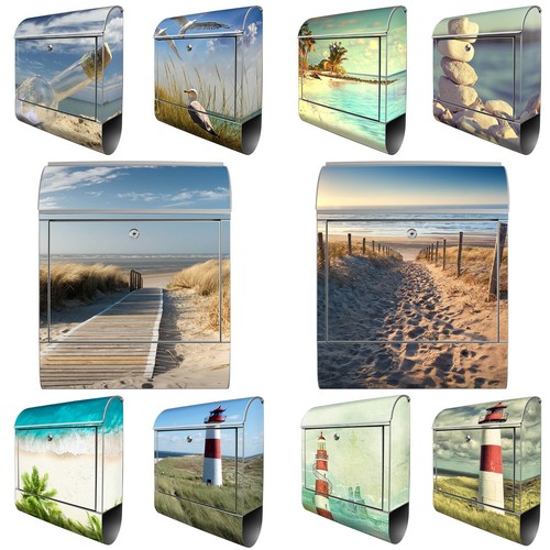 Design Briefkasten Top 10 Strand Motive Postkasten Zeitungsrolle banjado Mailbox - Bild 1 von 21