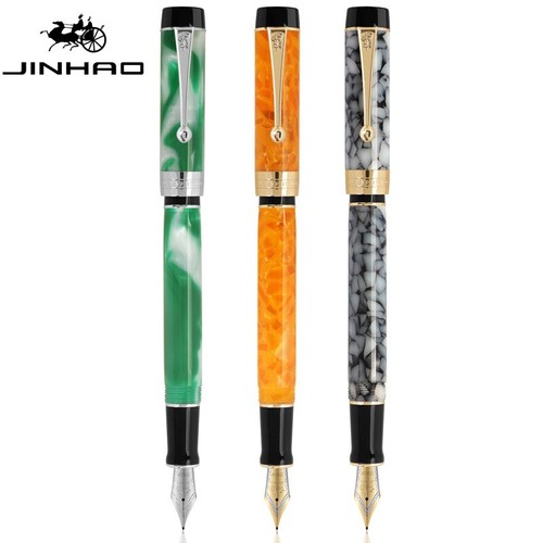 1xJinhao 100 Centennial Acryl Füllfederhalter fein 0,5 mm Feder Konverter Schreiben #S - Bild 1 von 30