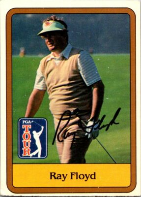 Ray Floyd autographed golf card North Carolina Tar Heels 1981 Donruss Rookie #10