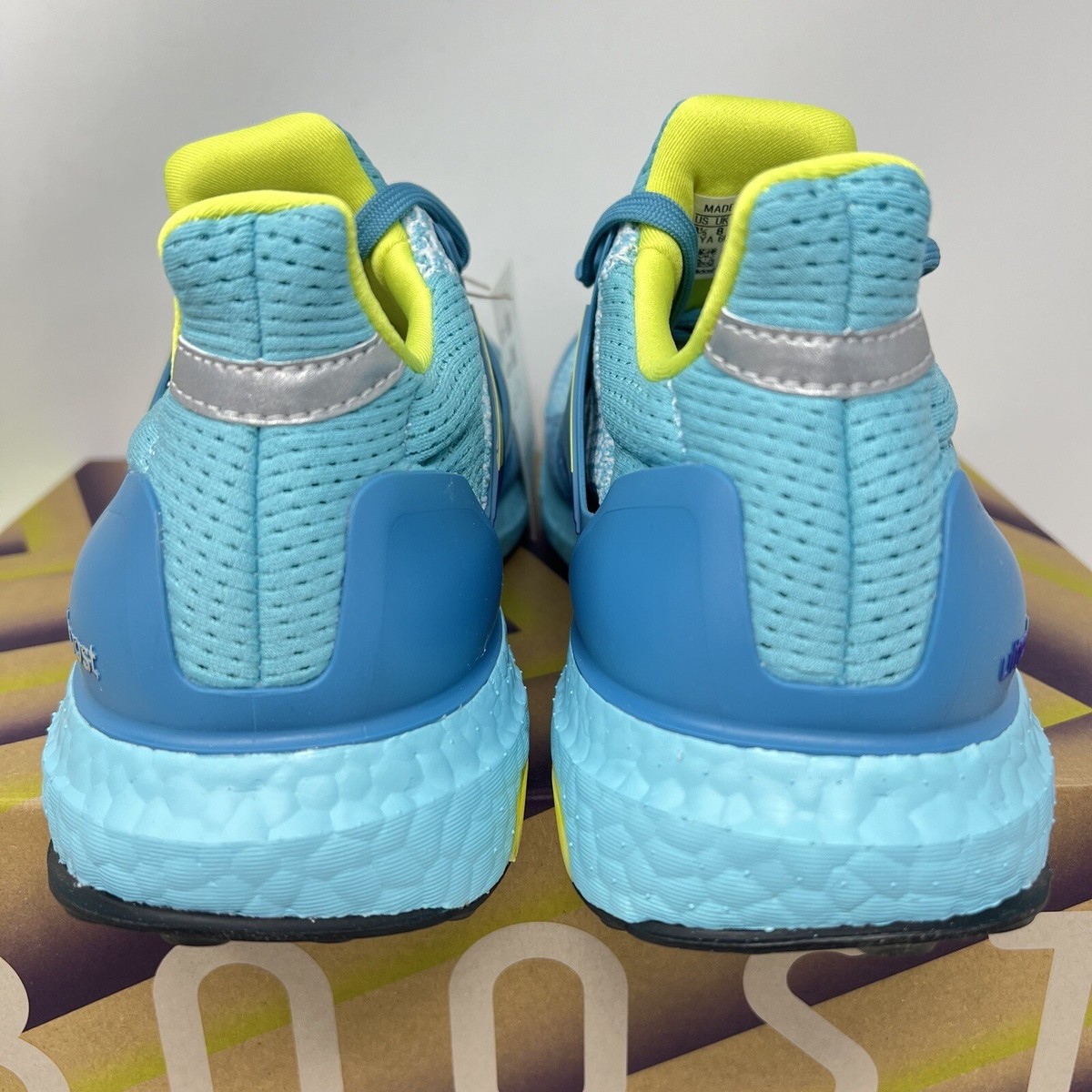Adidas Men's Ultraboost 1.0 DNA Blue Aqua Shock Yellow