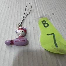 Sanrio Round 1 X Hello Kitty Cell Phone Charm Purple Bowling Pin Collectible