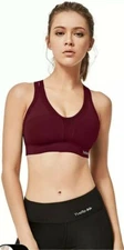 Yvette sportswear uses high-tech sports fabrics that allow.Burgundy.New