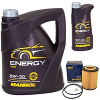 MotoröL Set Mannol Energy 5W-30 6 Liter + ÖLfilter FüR BMW 7Er 728I E38 193 PS