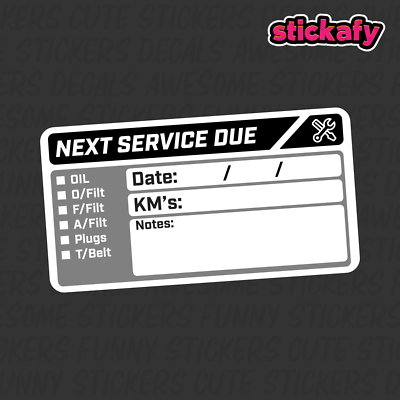 STICKER, NEXT SERVICE DUE / OIL CHANGE STICKER - NDE STORE
