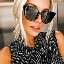 80s Cat Eye Paradeyes Paradise Open Frame Metal Rim Women Fashion Sunglasses L
