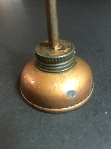 Vintage 4 3/4" H Angled Nozzle Thumb Pump Oil Can