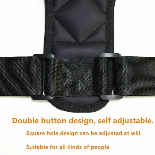 Posture Corrector Shoulder Support Belt Body Brace Belt Lumbar Adjustable Strap - Picture 11 of 20
