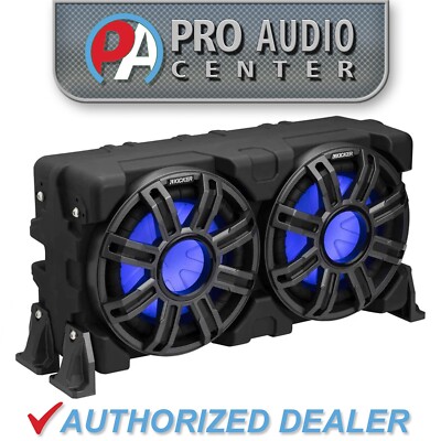 51MWLE104 KICKER 10'' Premium Marine Loaded Subwoofer Enclosure RGB LED 4 Ohm