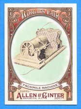 2017 Topps Allen & Ginter World's Fair #WF8 Facsimile Machine