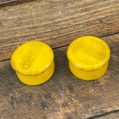 Vintage Benotto Handlebar End Caps Yellow Benotto Drop Eroica 70s 80s - Picture 8 of 16