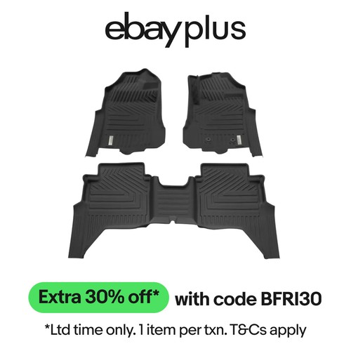 AUSGO 5D TPE Floor Mats for Ford Ranger Next-Gen 2022-2024 Door Sill Covered