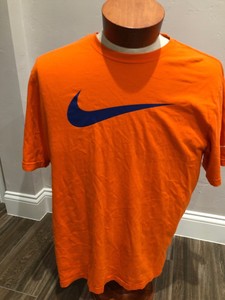 orange nike swoosh t shirt